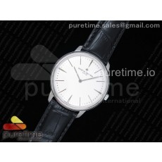 KZ공장 바쉐론콘스탄틴 패트리모니 스틸 화이트다이얼 가죽스트랩 Patrimony Calatrava SS White Dial on Black Leather Strap MIYOTA 9015