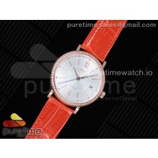 MF공장 IWC 포르토피노 로즈골드 금통 37 실버다이얼 악어스트랩 Portofino Automatic 37 RG Silver Dial on Orange Crocodile Strap A35111