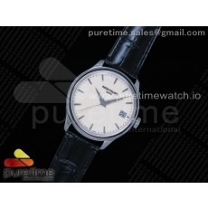 ZF공장 파텍필립 칼라트라바 아이보리다이얼 블랙가죽스트랩 Calatrava 5227 SS White Dial on Black Leather Strap 324CS