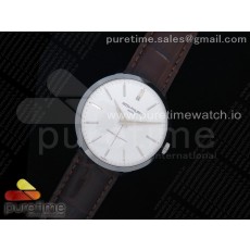 TW공장 파텍필립 칼라트라바 화이트다이얼 가죽스트랩 Calatrava 5196 SS White Dial on Brown Leather Strap MIYOTA 9015