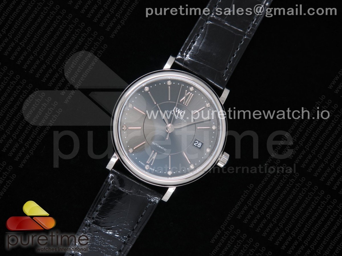 MF공장 IWC 포르토피노 37MM 그레이다이얼 악어스트랩 Portofino Automatic 37 SS Gray Dial on Black Crocodile Strap A35111