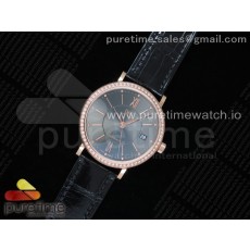 MF공장 IWC 포르토피노 37MM 로즈골드 금통 그레이다이얼 악어스트랩 Portofino Automatic 37 RG Gray Dial on Black Crocodile Strap A35111