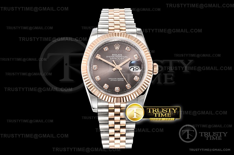 BP공장 데이저스트 36 로즈골드 콤비 그레이다이얼 브레이슬릿 DateJust 36mm Jub Flt RG/SS Grey Diam BP A2813