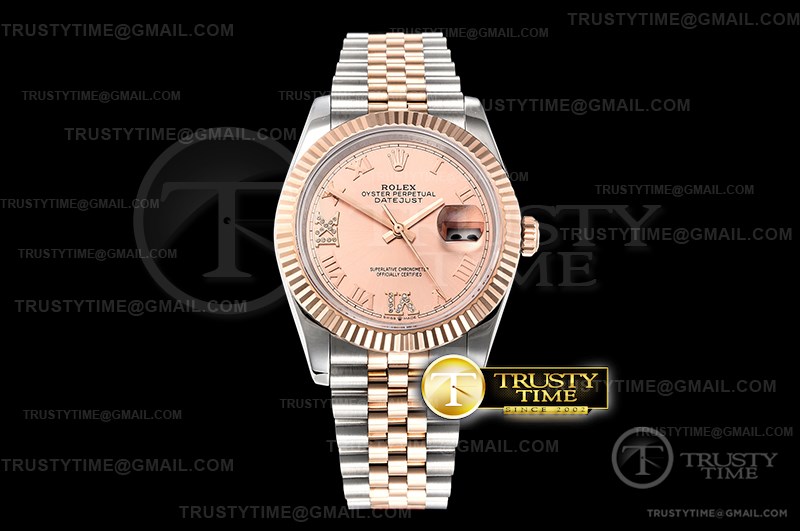 BP공장 롤렉스 데이저스트 36 로즈골드 콤비 로즈골드다이얼 브레이슬릿 DateJust 36mm Jub Flt RG/SS Rose/Rmn/Dm BP A2813