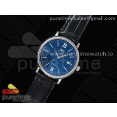 V7공장 포르토피노 블루다이얼 악어스트랩 Portofino '150 Years' IW356518 Blue Dial on Black Croco Strap