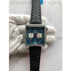 태그 모나코 쿼츠 블루다이얼 가죽스트랩 Tag Monaco Chronograph SS/LE Blue Jap VK64A