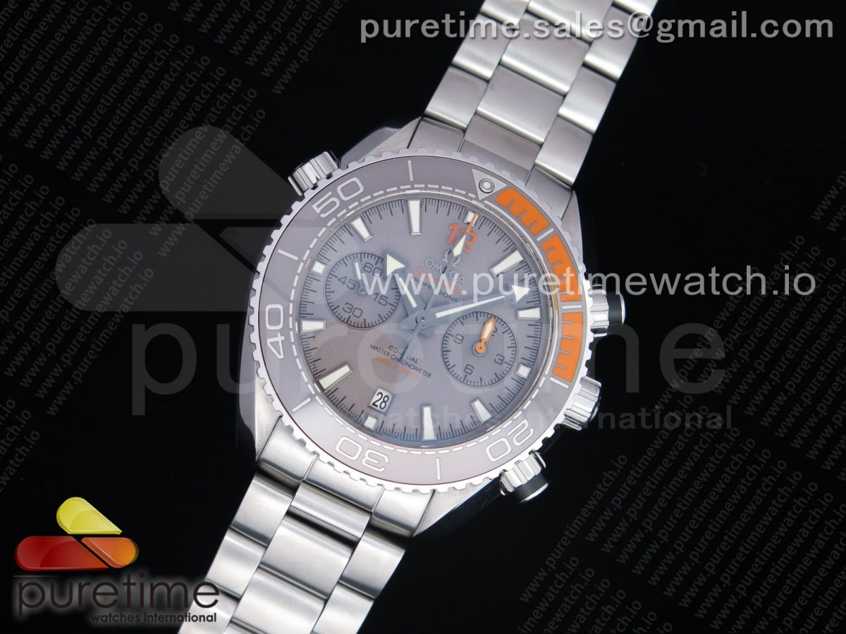 OM공장 V3 오메가 씨마스터 플래닛오션 마스터 크로노미터 그레이다이얼 브레이슬릿 Planet Ocean Master Chronometer SS Gray Polished Bezel Gray Dial on SS Bracelet A9900 V3