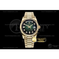 BP공장 롤렉스 데이데이트 36 옐로우골드 금통 그린다이얼 DayDate 36mm Flt YG/YG Green Diam BP