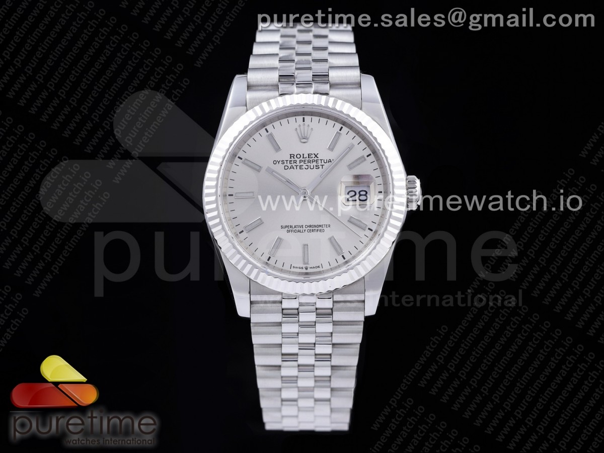 GM공장 롤렉스 데이저스트 36 실버다이얼 브레이슬릿3235 DateJust 36 SS 126234 904L Steel Silver Dial Stick Markers on Jubilee Bracelet SA3235