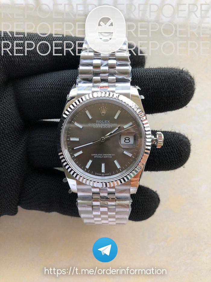 GM공장 롤렉스 데이저스트 36 그레이다이얼 브레이슬릿3235 DateJust 36 SS 126234 904L Steel Gray Dial Stick Markers on Jubilee Bracelet SA3235