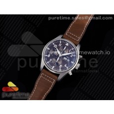 ZF공장 V2 파일럿 브라운다이얼 가죽스트랩 Pilot Chronograph IW377713 Brown Dial on Brown Leather Strap A7750 V2