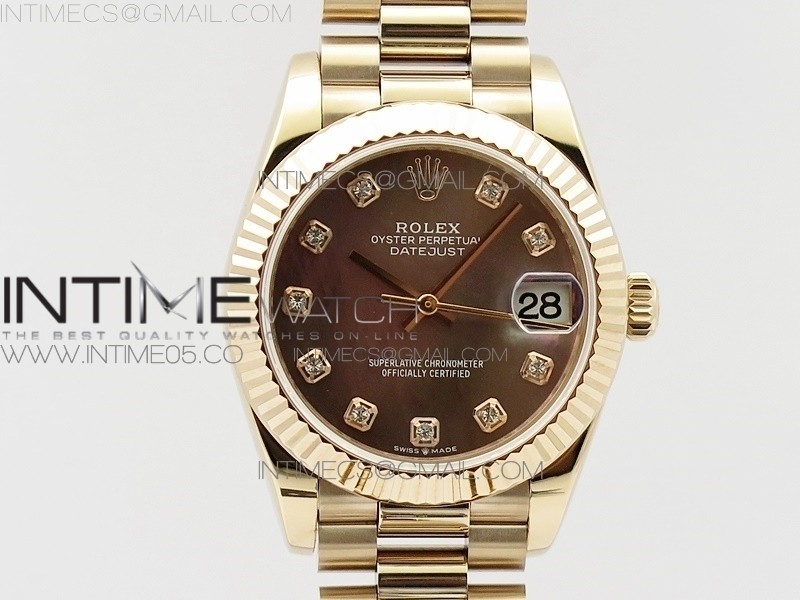 BP공장 롤렉스 데이저스트 31 로즈골드금통 자개다이얼 브레이슬릿2813 Datejust 31mm 278275 RG MOP Gray Crystal Markers Dial on RG President Bracelet