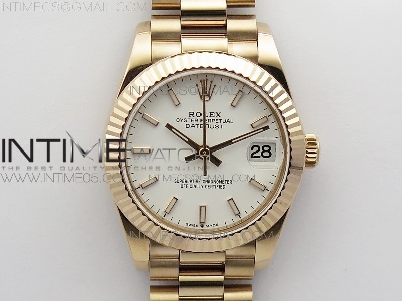 BP공장 롤렉스 데이저스트 31 로즈골드금통 화이트다이얼 브레이슬릿2813 Datejust 31mm 278275 RG White Sticks Markers Dial on RG President Bracelet