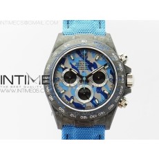 WW공장 V2 데이토나 카본 블루다이얼 나일론스트랩 Daytona Diw Carbon V2 Camouflage Blue Dial On Blue Nylon Strap A7750