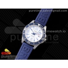 TF공장 브라이틀링 슈퍼오션 화이트다이얼 러버스트랩 Superocean Automatic 44 White Dial Blue Bezel on Blue Rubber Strap A2824