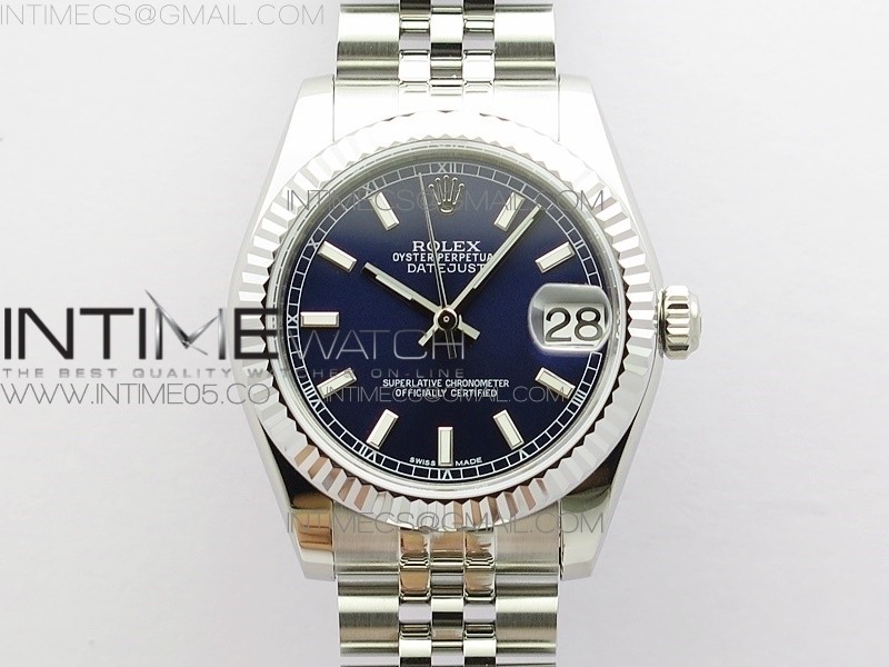 GS공장 롤렉스 데이저스트 31 블루다이얼 브레이슬릿 Datejust 31mm 178274 SS Blue Stick Markers Dial on SS Jubilee Bracelet SEIKO NH05A