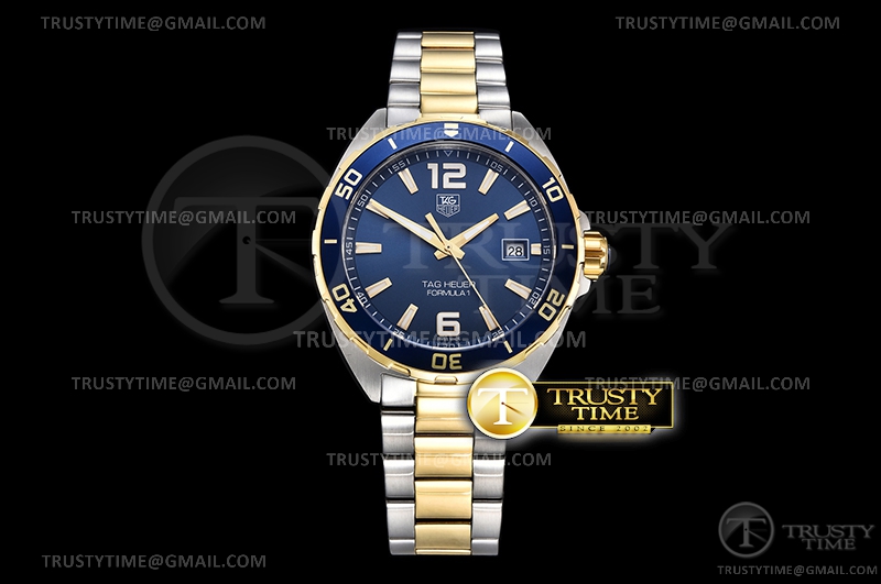 XT공장 태그호이어 포뮬러1 청콤 쿼츠 Tag Heuer Formula 1 YG/SS Blue XTF Swiss Qtz