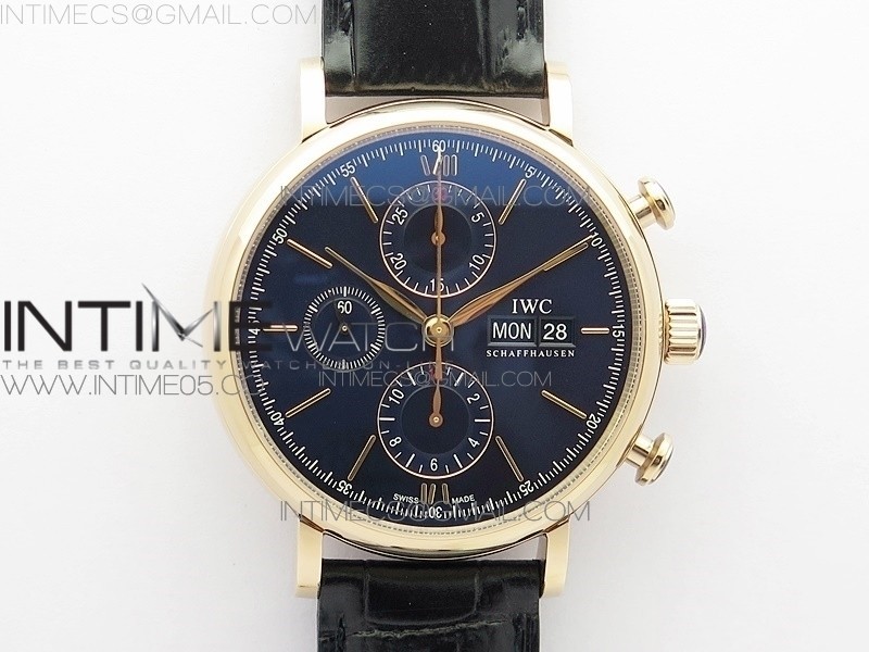 ZF공장 포르토피노 로골 블루다이얼 가죽스트랩 Portofino IW391022 RG ZF 1:1 Best Edition Blue Dial on Black leather strap A7750