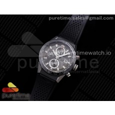 XF공장 칼리버호이어 그레이다이얼 러버 43MM Calibre Heuer 01 Chrono SS XF 1:1 Best Edition Gray Dial on Black Rubber Strap A1887