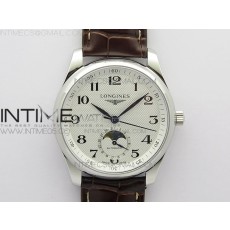 GS공장 V2 마스터 문페이즈 화이트다이얼 가죽스트랩 Master Moonphase L29094783 GSF SS White Dial On Leather Strap A899 V2