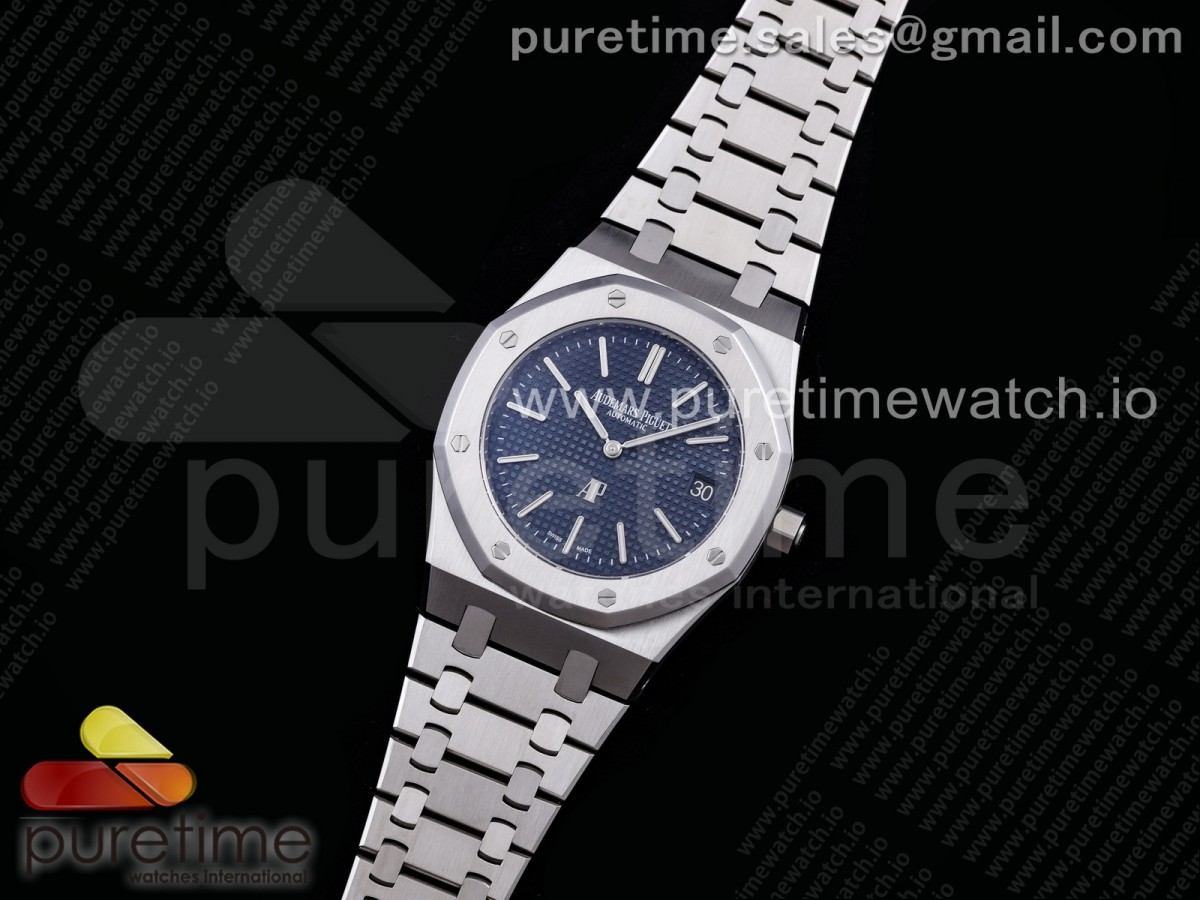 XF공장 15202 V3 블루다이얼 Royal Oak 39mm 15202 SS XF 1:1 Best Edition Blue Textured Dial on SS Bracelet A2121 V2