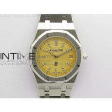 KZ공장 15202 옐로우다이얼 Royal Oak 39mm 15202 SS KZF 1:1 Best Edition Yellow Textured Dial on SS Bracelet A2121