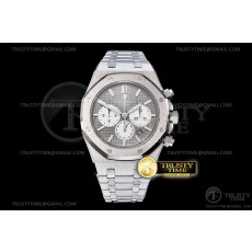 OM공장 V2 로얄오크 크로노 그레이다이얼 Royal Oak Chrono 26331ST SS/SS Grey/Wht OMF V2 A7750