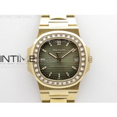 PP공장 V4 노틸러스 로골 그레이다이얼 Nautilus 5711/1R T Crystal Bezel PPF V4 1:1 Best Edition Brown Textured Dial on RG Bracelet 324CS (Free box) PPF공장