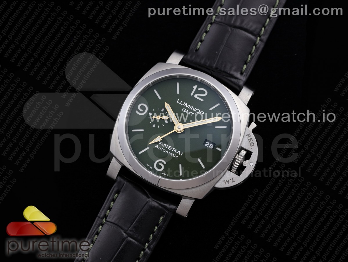 VS공장 PAM1056 그린다이얼 PAM1056 V GMT VSF 1:1 Best Edition Green Dial on Black Leather Strap P.9011 Super Clone