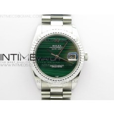 ED공장 롤렉스 데이저스트 36 그린다이얼 DateJust 36mm SS EDF Best Edition Green Malachite Dial on SS President Bracelet A2824