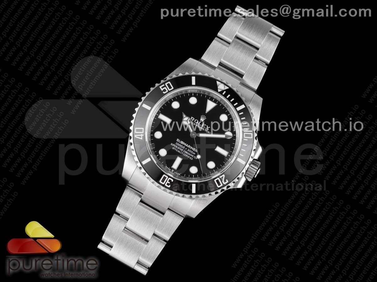 EW공장 롤렉스 서브마리너 41 논데이트 Submariner 41mm 124060 No Date EWF Black Dial on SS Bracelet A3235