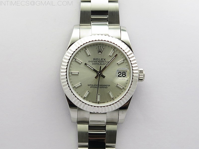 BP공장 롤렉스 데이저스트 31 실버다이얼 2813무브 21600진동 Datejust 31mm 278273 SS BP Best Edition Silver Stick Markers Dial on Oyster Bracelet