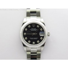 BP공장 롤렉스 데이저스트 31 블랙다이얼 2813무브 21600진동 Datejust 31mm 278273 SS BP Best Edition Black Crystal Markers Dial on Oyster Bracelet