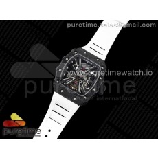 KU공장 RM12 뚜르비용 스켈레톤다이얼 러버 RM12 Real Tourbillon Skeleton Dial on White Rubber Strap