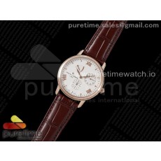 OX공장 패트리모니 파워리저브 로골 화이트다이얼 가죽스트랩 Patrimony Power Reserve RG OXF Best Edition White Dial on Brown Leather Strap A23J