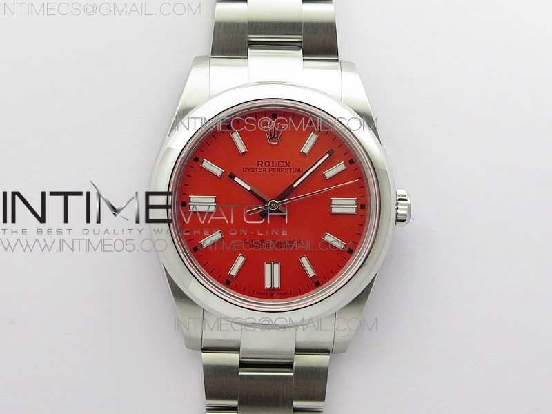 BP공장 롤렉스 오이스터퍼페츄얼 41미리 레드다이얼 2813 Oyster Perpetual 41mm 124300 BP Best Edition Red Dial on SS Bracelet