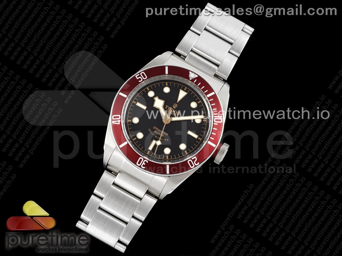 ZF공장 헤리티지 블랙베이 41 레드 2824 Heritage Black Bay ZF 1:1 Best Edition on Bracelet A2824 V6 ( Red)