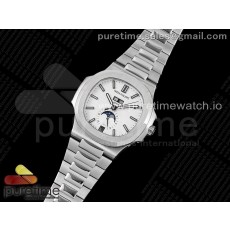 GR공장 V3 노틸러스 애뉴얼캘린더 화이트다이얼 Nautilus 5726 Complicated SS GRF 1:1 Best Edition White Textured Dial on SS Bracelet A324 V3