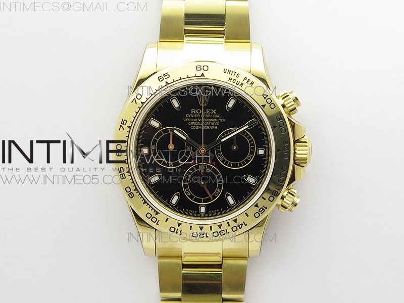 BL공장 롤렉스 스틸 데이토나 옐로우골드금통 블랙다이얼 Daytona 116500 LN YG BLF Best Edition Black dial On YG Bracelet A4130