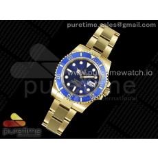 GM공장 롤렉스 서브마리너 청금 3135 Submariner 116618 LB Blue Ceramic YG Plated 904L Steel GMF 1:1 Best Edition SA3135