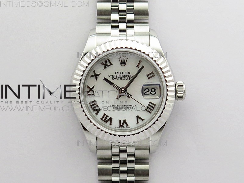 BP공장 롤렉스 데이저스트 28 화이트자개다이얼 2671 Datejust 28mm 279174 SS BP Best Edition White Roman Markers Dial on SS Jubilee Bracelet ETA2671