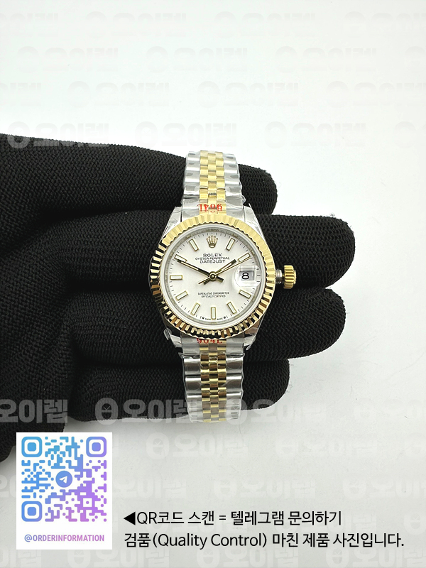 GM공장 롤렉스 데이저스트 28 옐로우골드콤비 화이트다이얼 2671 DJ Ladies 28mm Jub Flt 904L YG/SS Wht/Stk GMF A2671