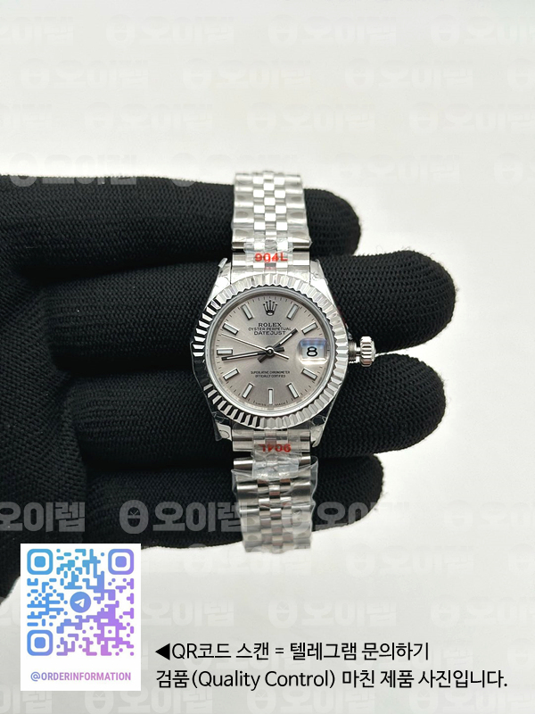 GM공장 롤렉스 레이디 데이저스트 28 스틸 실버다이얼 바인덱스 주빌레브레이슬릿 DJ Ladies 28mm Jub Flt 904L SS/SS S-Gry/Stk GMF A2671