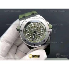 BF공장 오데마피게 로얄오크오프쇼어 15710 카키그린 Royal Oak Offshore Diver 15710 SS/RU D-Grn BF A3120