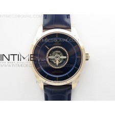 MI공장 오메가 드빌 투어빌론 로즈골드금통 블루다이얼 가죽스트랩 De Ville Tourbillon RG MIF Best Edition Blue Dial on Blue Leather Strap