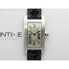 8848공장 까르띠에 탱크 아메리칸워치 29 스틸 실버다이얼 블랙악어스트랩 Tank WJTA0029 29mm 8848F SS Silver Dial on Black Croco Strap Ronda Quartz