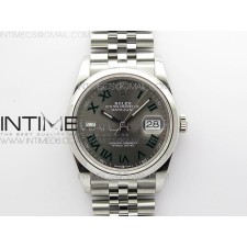 BP공장 롤렉스 데이저스트 36 스틸 슬레이트로만다이얼 돔베젤 쥬빌레브레이슬릿  DateJust 36 SS 126200 BP 1:1 Best Edition Gray Dial on Jubilee Bracelet