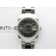 BP공장 롤렉스 데이저스트 36 스틸 슬레이트로만다이얼 플루티드베젤 오이스터브레이슬릿 DateJust 36 SS 126234 BP 1:1 Best Edition Gray Dial on Oyster Bracelet