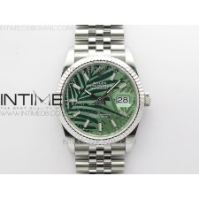 BP공장 롤렉스 데이저스트 36 스틸 그린팜다이얼 플루티드베젤 쥬빌레브레이슬릿 DateJust 36 SS 126234 BP 1:1 Best Edition New Green Dial on Jubilee Bracelet