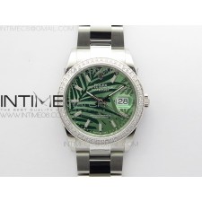 BP공장 롤렉스 데이저스트 36 스틸 그린팜다이얼 다이아몬드베젤 오이스터브레이슬릿 DateJust 36 SS 126234 BP 1:1 Best Edition New Green Dial on Oyster Bracelet